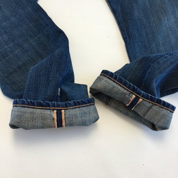 Current/Elliott The Buckle Back Button Fly Selvedge Jeans 30 - Picture 8 of 11